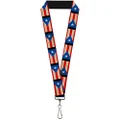 Buckle-Down Lanyard, Puerto Rico Flag Weathered, 22 Inch Length x 1 Inch Width