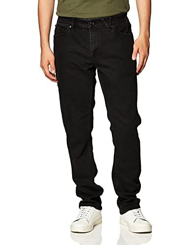 Volcom Men's Vorta Slim Fit Stretch Denim Jean, Blackout, 30W x 34L