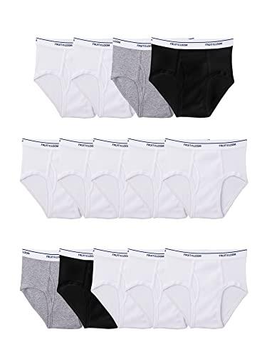 Fruit of The Loom Boys' Cotton Brief (Multipack), Wardrobe (Pack of 14), X-Large