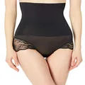 Maidenform Women's High Waist Lace Panties Tame Your Tummy, Black Lace, S
