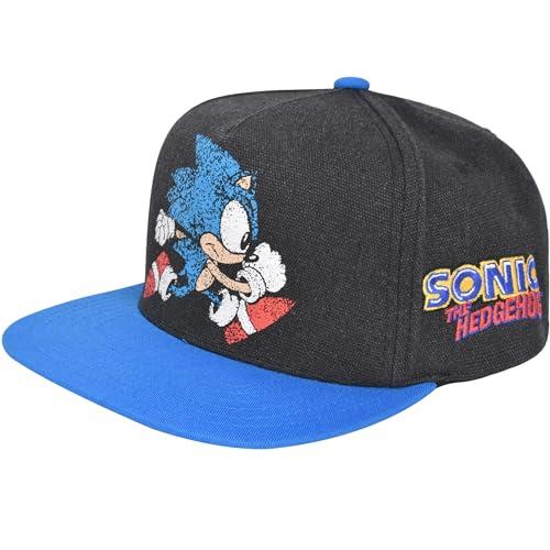Sonic The Hedgehog Baseball Cap, Kids Adjustable Baseball Hat, Black, One Size