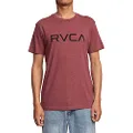 RVCA Men's Premium Red Stitch Short Sleeve Graphic Tee Shirt, Big Rvca/Oxblood Red, Small