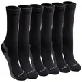 Dickies Women's Dritech Advanced Moisture Wicking Crew Sock (6/12 Packs), Black Solid (6 Pairs), 9-13