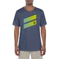 Hurley Men's Icon Slash Gradient T-Shirt, Navy/Aruo Green, Small
