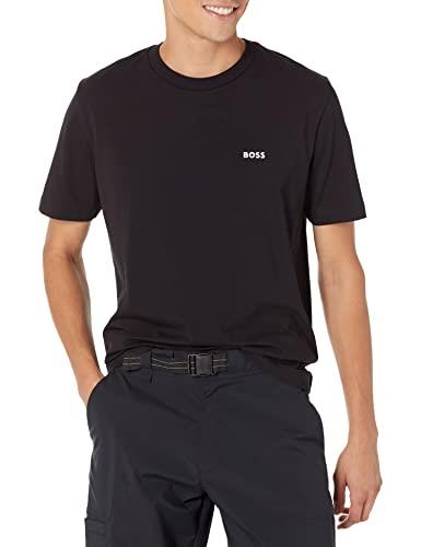 Hugo Boss Men's Modern Fit Basic Single Jersey T-Shirt, Basic Black, Medium