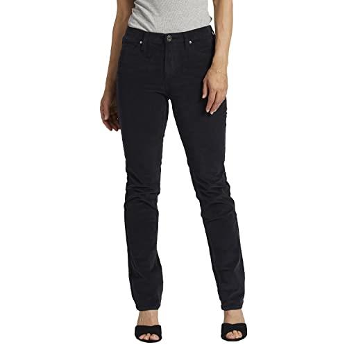Jag Jeans Women's Petite Ruby Mid Rise Straight Leg Pants, Black, 12 Petite
