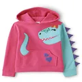 Gymboree Girls' and Toddler Long Sleeve Hoodie Sweatshirt, Happy Dino, 12