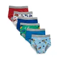Hanes Boys' Potty Trainer Underwear, Boxer Briefs Available, 6-Pack, Briefs - Blue/Print Assorted - 6 Pack, 4 Years