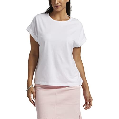 Jag Jeans Women's Drapey Luxe Tee, White, X-Large