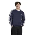 adidas Sportswear Essentials 3-Stripes Fleece Sweatshirt, Blue, 2XL