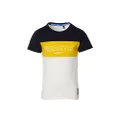 Quapi Boy's Fadi T-Shirt, White/Black/Yellow, Size 5-6 Years