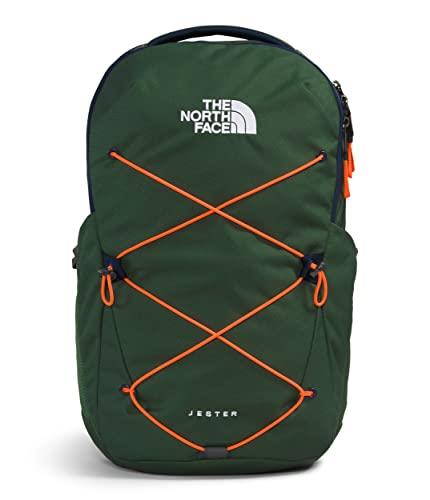 The North Face Unisex Adult's Jester Backpack, Pine Needle/Summit Navy/Power Orange, One Size