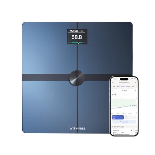 WITHINGS Body Smart - Accurate Scale for Body Weight and Fat Percentage, Body Composition Scales Wi-Fi and Bluetooth Weight Scale, Apple Health/Google Fit Compatible, Digital Bathroom Scale