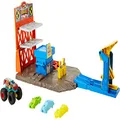 Hot Wheels Monster Trucks, Playset with 1:64 Scale Demo Derby and 3 Crushable Toy Cars, Blast Station​​​