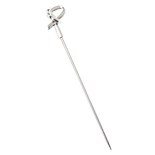 Barfly Cocktail Picks, Bamboo Knot, Stainless Steel, 4.5", Set of 12