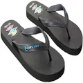 Rip Curl Icons of Surf Bloom Open Toe Sandals, Black/Blue, Size US 8