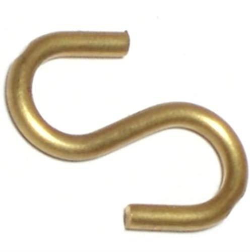 Hard-to-Find Fastener 014973156312 S Hooks, 1", Piece-15, Gold