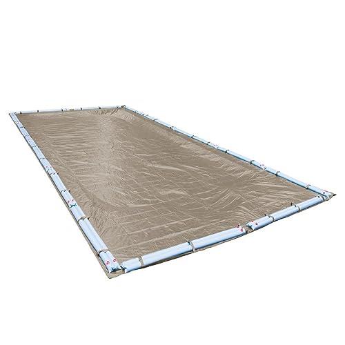 Pool Mate 571624R Winter Pool Cover, Extra Heavy-Duty Sandstone, 16 x 24 ft Inground Pools
