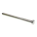 PRIME-LINE Lag Screw Bolt, Hex Head, 3/8 in X 5 in, Stainless Steel, Pack of 10, 9056484