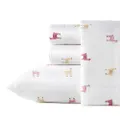 Poppy & Fritz - Queen Sheets, Cotton Percale Bedding Set, Crisp & Cool, Lightweight Home Decor (Miss Llama, Queen)