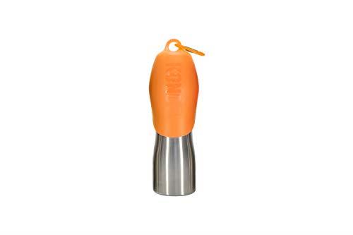 KONG H2O Stainless Steel Dog Water Bottle & Pet Travel Bowl, 25 oz - Orange