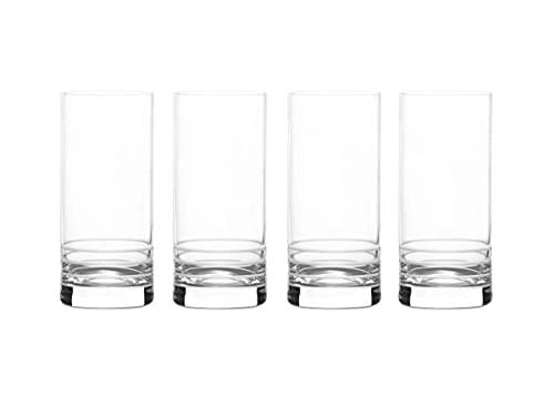 Mikasa Cal Highball Glass Set, 4 Count (Pack of 1), Clear