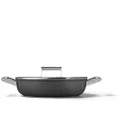Smeg Cookware 11-Inch Black Deep Pan with Lid