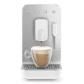 SMEG BCC02WHMAU 50's Style White Automatic Espresso Coffee Machine + Frother Designed in Italy 19 Bar Pressure 150g Capacity 6 Beverage Function