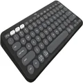 Logitech Pebble Keys 2 K380s, Multi-Device Bluetooth Wireless Keyboard with Customisable Shortcuts, Slim and Portable, Easy-Switch for Windows, MacOS, iPadOS, Android, Chrome OS - Tonal Graphite