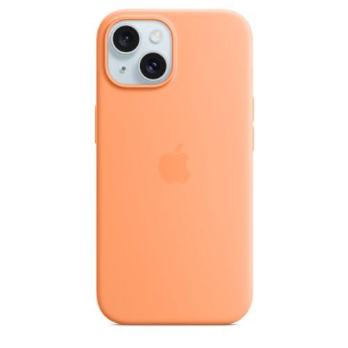 Apple iPhone 15 Silicone Case with MagSafe — Orange Sorbet ​​​​​​​