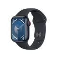 Apple Watch Series 9 [GPS + Cellular 41-mm] Smartwatch with Aluminum Case with Midnight Sport Band M/L