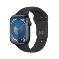 Apple Watch Series 9 [GPS 45-mm] Smartwatch with Aluminum Case with Midnight Sport Band M/L