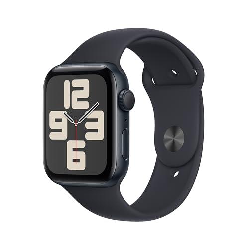 Apple Watch SE (2nd Gen) [GPS 44-mm] Smartwatch with Aluminum Case with Midnight Sport Band M/L