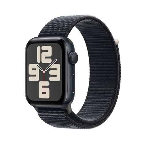 Apple Watch SE (2nd Gen) [GPS 44-mm] Smartwatch with Aluminum Case with Midnight Sport Loop One Size