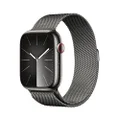 Apple Watch Series 9 [GPS + Cellular 45-mm] Smartwatch with Stainless Steel Case with Graphite Milanese Loop