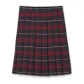 French Toast Girls' Plaid Pleated Skirt, Navy & Red Plaid, 8