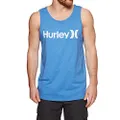 Hurley Men's One and Only Graphic Tank Top, Lt Photoblu HTR/(White), Large
