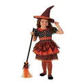 Rubie's Kids Polka Dot Witch Costume, Orange/Black, Medium