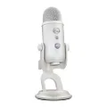 Logitech G Blue Yeti Premium Quality USB Gaming Microphone for Streaming, Blue VO!CE Software, PC, Podcast, Studio, Computer Microphone, Exclusive Streamlabs Themes, Special Edition - White