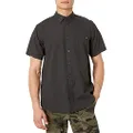 Billabong Men's Classic Sundays Woven Short Sleeve Shirt, Black Night, Large