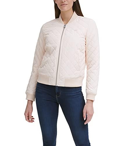 Levi's Women's Diamond Quilted Bomber Jacket, Scallop Shell, Medium