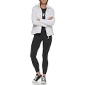 Calvin Klein Women's Lightweight Scuba Side Panels Adjustable Hood Zip Pockets Puffer, White, X-Small