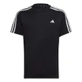 adidas Sportswear Train Essentials Aeroready 3-Stripes Regular-Fit Training T-Shirt, Black, 7-8 Years