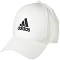 Adidas DKH36 Men's Cotton Twill Baseball Cap, White/Black (IB3243), 54.0-57.0 cm