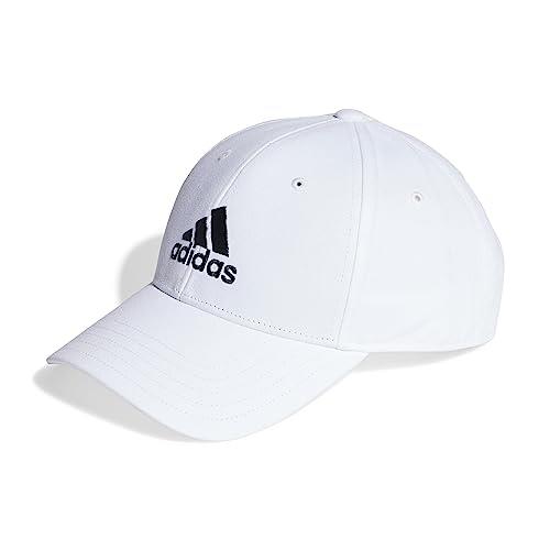 Adidas DKH36 Men's Cotton Twill Baseball Cap, White/Black (IB3243), 57.0-60.0 cm
