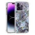 Rifle Paper Co. iPhone 14 Pro Max Case [Works with Wireless Charger] [10ft Drop Protection] Cute iPhone Case 6.7" with Floral Pattern, Anti-Scratch Tech, Shockproof Material, Slim - Garden Party Blue