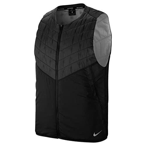 Nike Men's Therma-FIT Repel Synthetic-Fill Running Vest Mens Aerolayer Vest - DJ0533-010 - Black (as1, alpha, s, regular, regular)