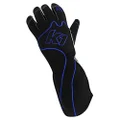 K1 Race Gear RS1 Reverse Stitch Kart Racing Gloves (Blue/Black, 4X-Small)