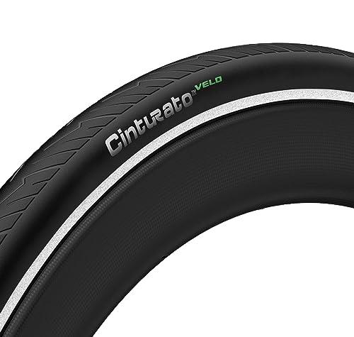 Pirelli Cinturato Velo Road Bike Tire, Long Rides, Tubeless Ready Clincher TLR, Grip & Durability, Innovative Kevlar Puncture Protect, (1) Tire, Black Reflective Sidewall, 700 x 32