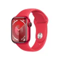 Apple Watch Series 9 [GPS + Cellular 41-mm] Smartwatch with Aluminum Case with (Product) RED Sport Band S/M